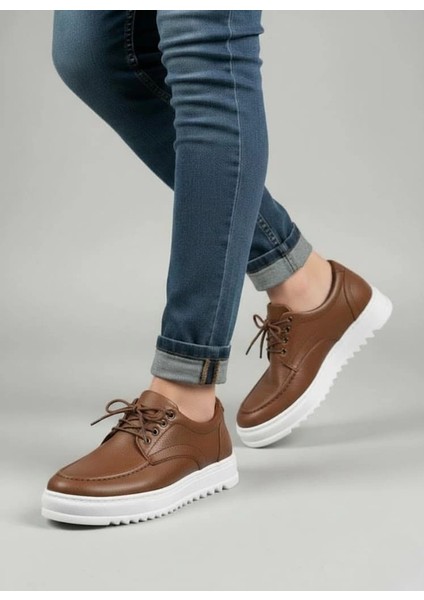 JY-T12X Arts Bağcıklı Cilt Erkek Günlük Spor Klasik Ayakkabı Cbt - Taba modelleri