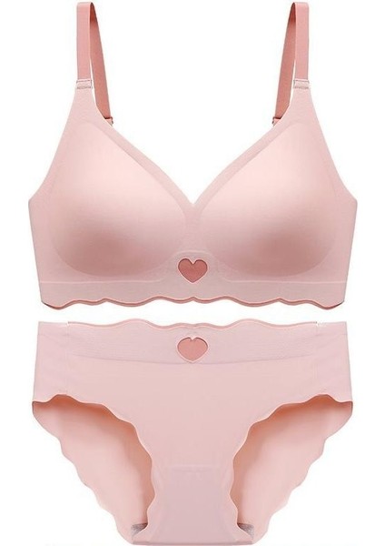 Kalp Detaylı Dikişsiz Sütyen & Külot Takımı W2005