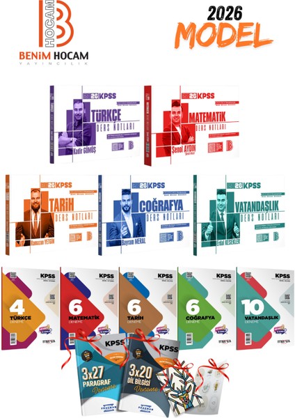 2026 Kpss Benim Hocam Genel Yetenek Genel Kültür 5li Video Ders Notları Seti ve Branş Deneme