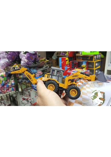 Oyuncak Model Metal Kepçe Dozer Excavatör Buldozer 30 cm Ön ve Arka Hareketli Kırılmaz Kepçe indirimleri