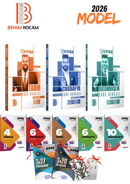 2026 Kpss Benim Hocam Tarih Coğrafya Vatandaşlık Genel Kültür Soru Bankası Seti + 5 Branş Deneme
