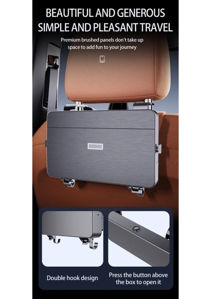 Araba Koltuk Arkası Katlanabilir Masa ve Düzenleyici – Çok Fonksiyonlu Araç Içi Saklama Sehpası, Bardak Tutucu ve Telefon Standı | Seyahat, Yemek ve Çocuk Kullanımı Organizer | K255 fiyatları