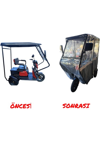 3 Tekerlekli Elektrikli Tek Kişilik Modellere Uyumlu Branda (4 Mevsim) fiyatları