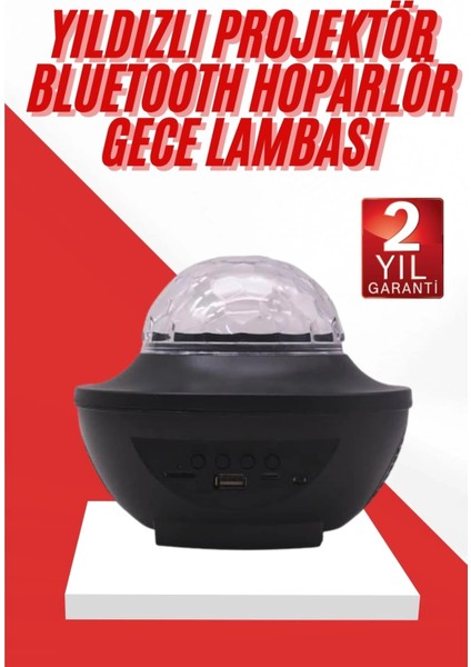 Bfs Masa ve Gece Lambası Renkli Projektör Işıklı Disko Topu Bluetooth Hoparlör