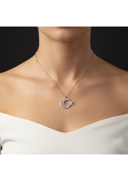 925 Ayar Gümüş Ayyıldız Kolye modelleri