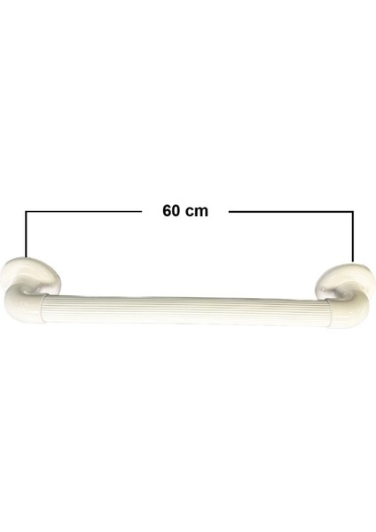 Serel Tutunma Barı 60 cm Beyaz Tırtıklı