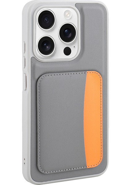 Xiaomi Redmi 15C Kılıf Kartlıklı X-Kart Silikon Kapak - Koyu Gri