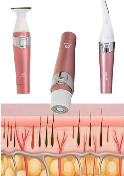 Bfs 3 Başlıklı Kıl Tüy Temizleyici Epilasyon Aleti Tüm Cilt Tiplerine Uygun fiyatları