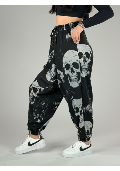 Kurukafa Desenli Kadın Spor Şalvar COC1004 fiyatları