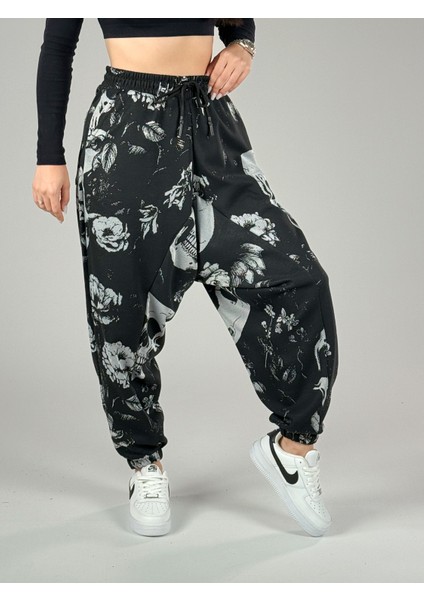 Kurukafa Desenli Kadın Spor Şalvar COC1004 modelleri