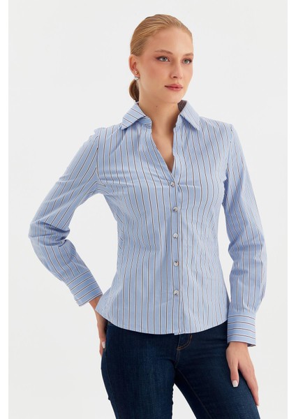Kalın Çizgili Oxford Gömlek