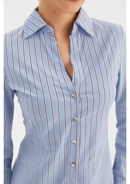 Kalın Çizgili Oxford Gömlek modelleri