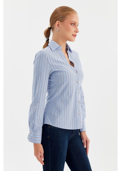 Kalın Çizgili Oxford Gömlek fırsatları