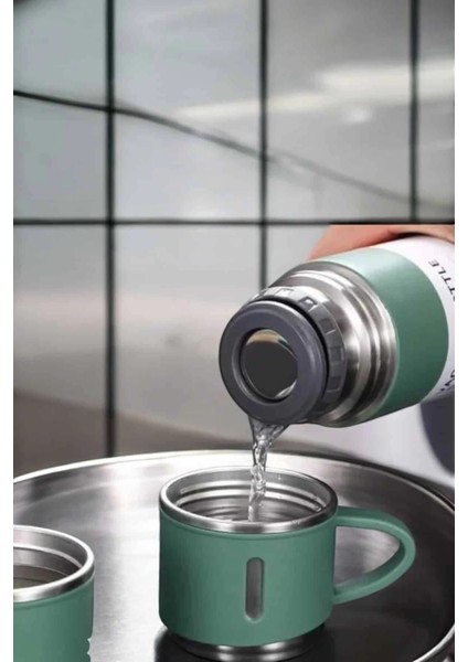 Bfs Paslanmaz Çelik 3’lü Termos Seti Vakumlu ve 8 Saat Isı Koruma fırsatları