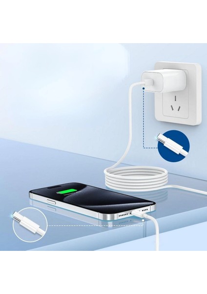 Apple 15/15 Pro Type-C To Type-C Hasır Örgü Hızlı Şarj Kablosu (1m) (4887) fırsatları