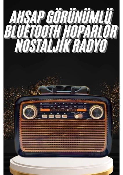 Bfs Nostaljik Görünümlü Ahşap Radyo Tf Sd USB Girişli LED Fener Işıklı fiyatları