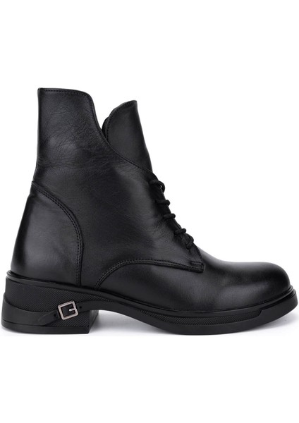 Kadın Siyah Deri Casual Bot 1175 6512 Bn Bot SK25-26 Sıyah Dr