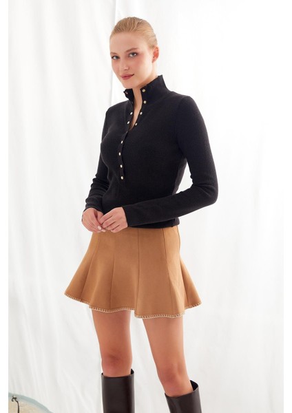 Volanlı Güderi Mini Etek fiyatları