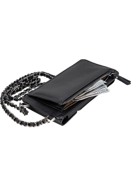 Avjin 6.9 Inch Uyumlu Deri Kılıf Cüzdan Askılı Erc1 Siyah modelleri