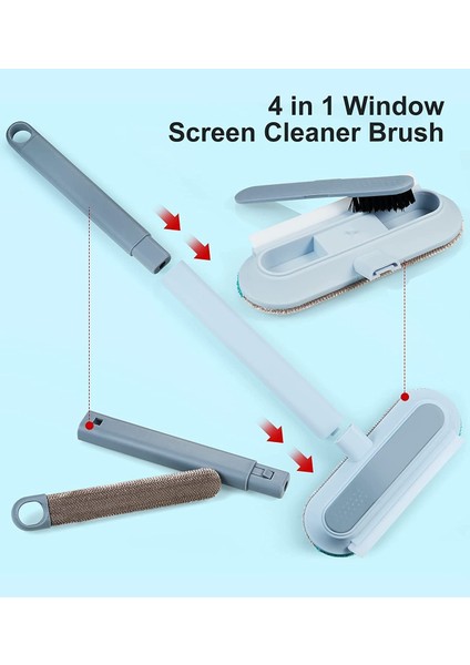 4in1 Arada Portatif Saplı Cam ve Yüzey Temizleyici – Kauçuk Bıçaklı, Evcil Hayvan Tüyü Toplayıcı, Fayans Fırçası ve Çekçek Fonksiyonlu Çok Amaçlı Temizlik Aracı | T10 fiyatları