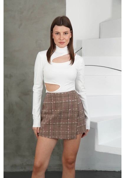 Mtxdpn Iki Düğmeli Şort Etek Vizon H26414 (Beden: S) indirimleri