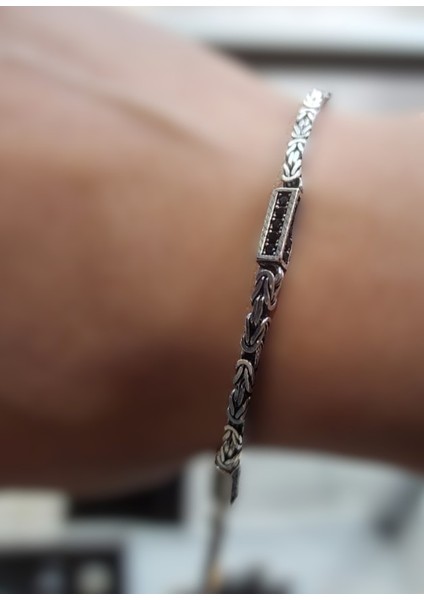 925 Ayar Gümüş Erkek Kral Zincir ve Blok Bileklik modelleri