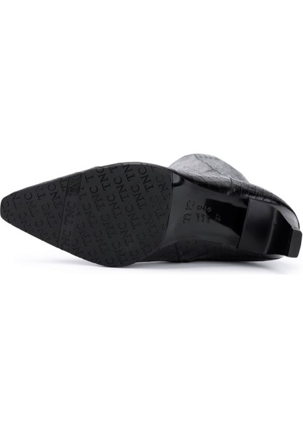 Kadın Hakiki Deri Siyah Kroko Klasik Çizme 33 16510 Bn Czm SK25-26 Sıyah Kroko modelleri