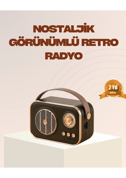 Bfs Retro Bluetooth Radyo – Nostaljik Tasarım, Tf Kart ve USB Destekli