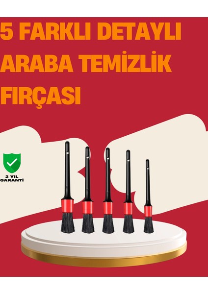 Bfs Araç Içi Detaylı Temizlik Seti-Araba Jant ve Iç Yüzey Temizlik Fırçaları