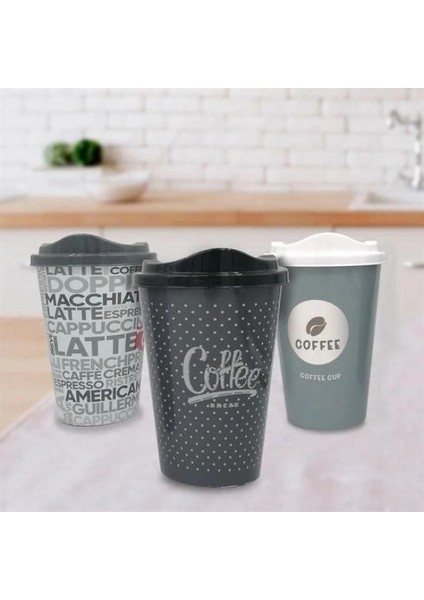 3 Adet Kahve Bardağı Seti Dekoratif Plastik Kahve Muhafaza Bardağı modelleri