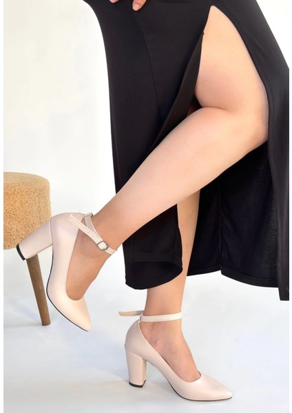 Mtxdpn Rity Bej Cilt Topuklu Ayakkabı (Numara: 40) modelleri