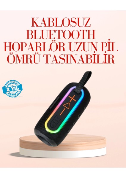 Bfs Taşınabilir Bluetooth Hoparlör Kırmızı IP67 Su Geçirmez