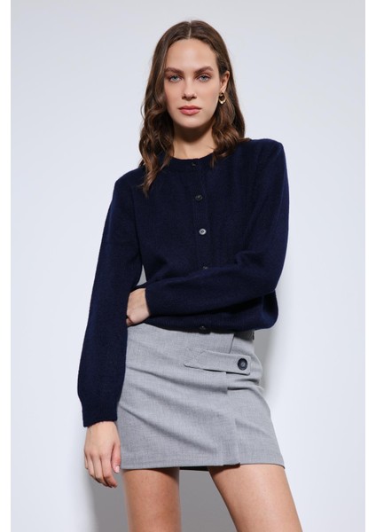 Lacivert Yumuşak Dokulu Hırka