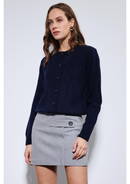 Lacivert Yumuşak Dokulu Hırka modelleri