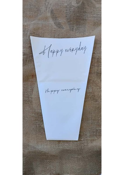 Happy Everyday Yazılı Beyaz Buket Ambalaj Kağıdı 5’li Set fiyatları