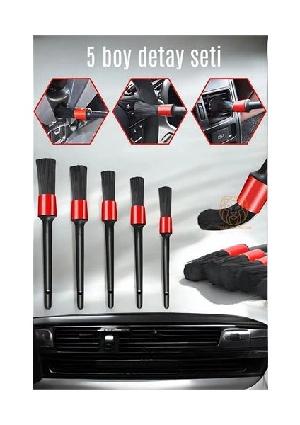 Bfs 5 Boy Araç Detay Temizlik Fırça Seti Slalom Design