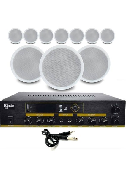 10'lutavan Hoparlörlü Mağaza Ses Sistemi - Mağaza Ofis Için Profesyonel Müzik Sistemi
