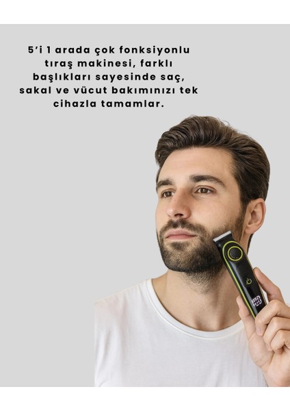 Bfs 5 Başlıklı Çok Fonksiyonlu Saç Kesme ve Sakal Düzeltme Makinesi Erkek Bakım Aleti fiyatları