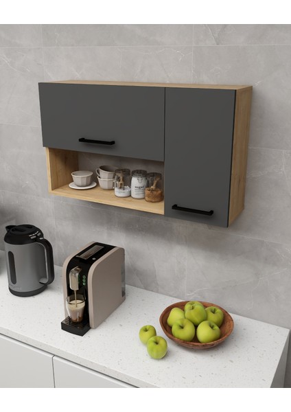 Akasya Çok Amaçlı Dolap – Safirmeşe Antrasit Banyo ve Mutfak Için Kapaklı Saklama Dolabı fırsatları