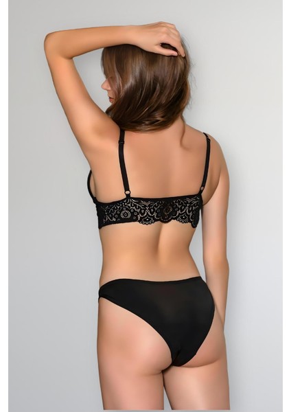 Siyah Bralet Sütyen Slip Külot Takım fiyatları