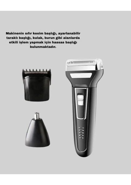 Bfs Insua Erkek Bakım Seti – 3 Başlıklı Şarjlı Tıraş Makinesi, 60 Dakika Kablosuz Kullanım fiyatları