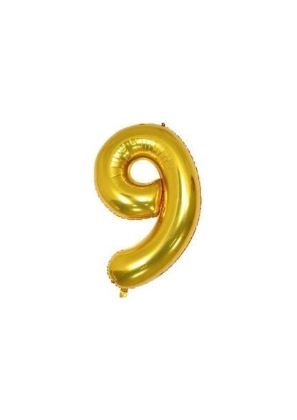 Rakam Balon Folyo 40'' Gold 9