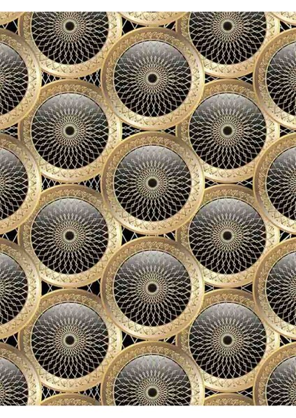 3 Boyutlu Daireler Desenli Silinebilir Tekstil Duvar Kağıdı