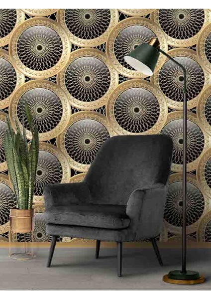 3 Boyutlu Daireler Desenli Silinebilir Tekstil Duvar Kağıdı fiyatları