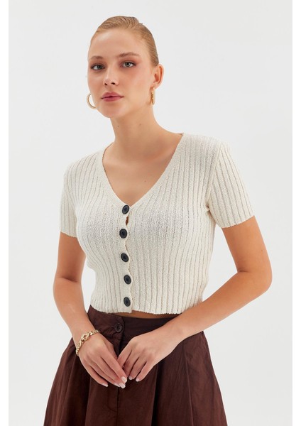 Kısa Kollu Slim Hırka