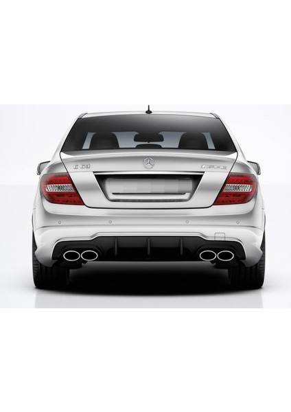 Mercedes C Serisi W204 (2012-2014) Makyajlı Uyumlu Arka Difüzör (Plastik)