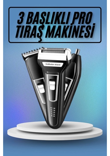 Bfs Kulak Burun Kıl Kesme Ense Yanak Tıraş Seti 3 Başlıklı Profesyonel