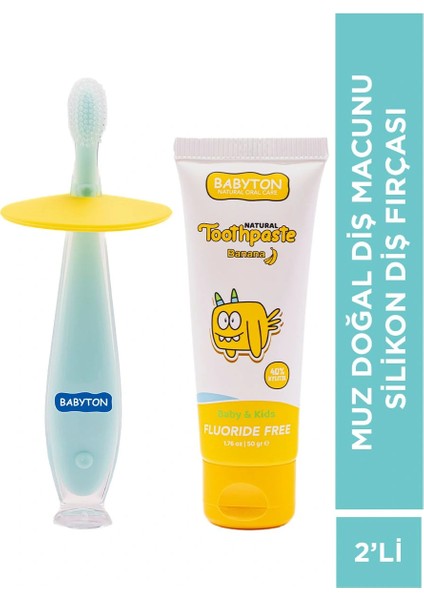 Doğal Muzlu Diş Macunu - Silikon Diş Fırçası