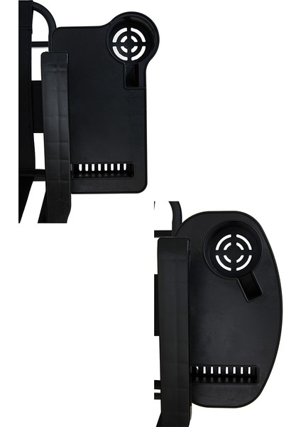 Litea 3 Adet Kamp Sandalyesi Katlanır Piknik Sandalye ve Bardaklık Siyah + Katlanır Mdf Masa