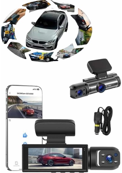 Bfs Video ve Fotoğraf Kaydedici Sürüş Kamerası Ön ve Arka Çift Kameralı modelleri